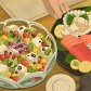 Sushi and Salad - When Marnie was there 