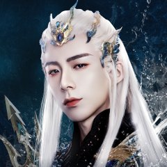 Liu Yu Ning as a Sea God Poseidon in The Land of Warriors (2024) drama