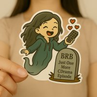 kinda lovin my new sticker design :) Even when I'm gone I'll still be binge-watching Cdramas!…