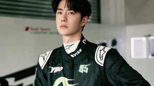 Wang Yi Bo competes at China GT Shanghai race