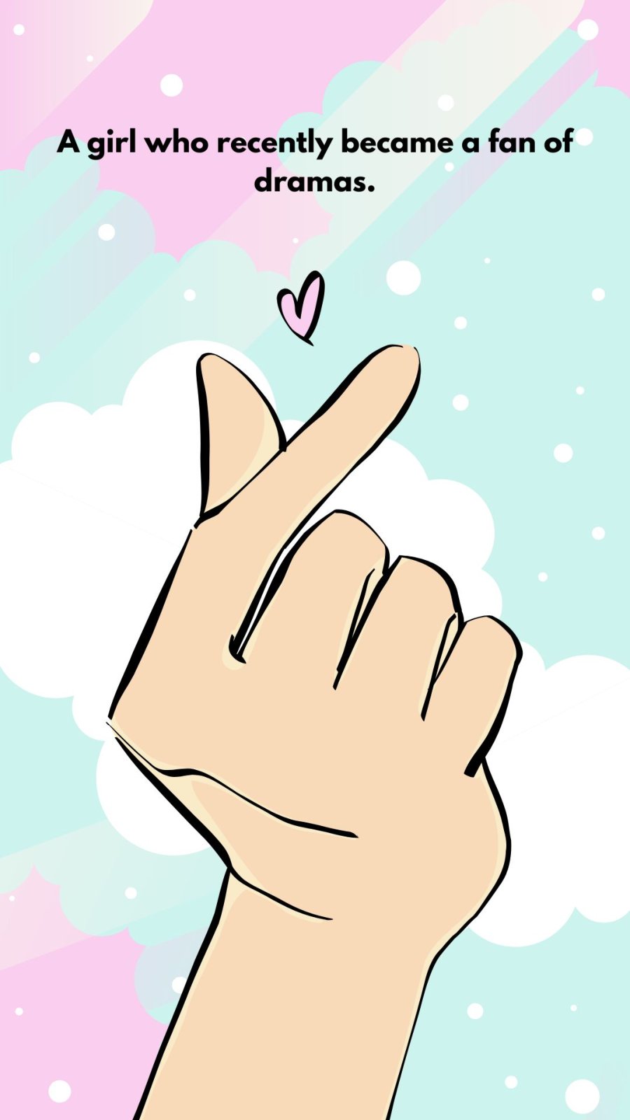 Pastel Korean Finger Heart Phone Wallpaper .jpg