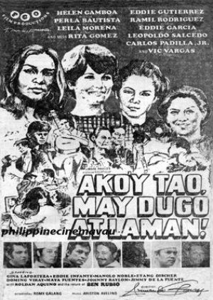 Ako'y Tao, May Dugo at Laman! (1970) poster
