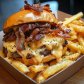 Cheese burger with fries
