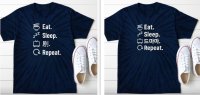 Eat. Sleep. Drama. Repeat. NEW blue tie dye tees on my Etsyyyy ^_^ (link in comments)