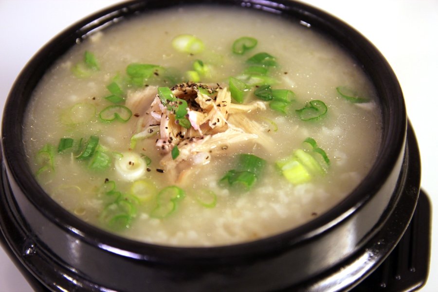 Chicken and rice porridge