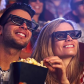 Watching a movie in the cinema
